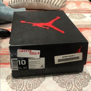 Air Jordan 3 retro sport blue size10